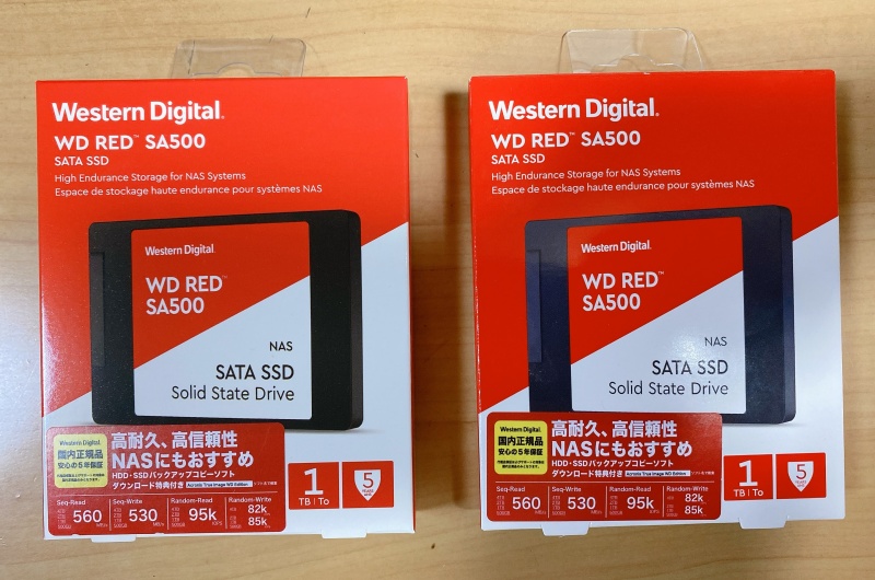 SSD（NAS専用2台）